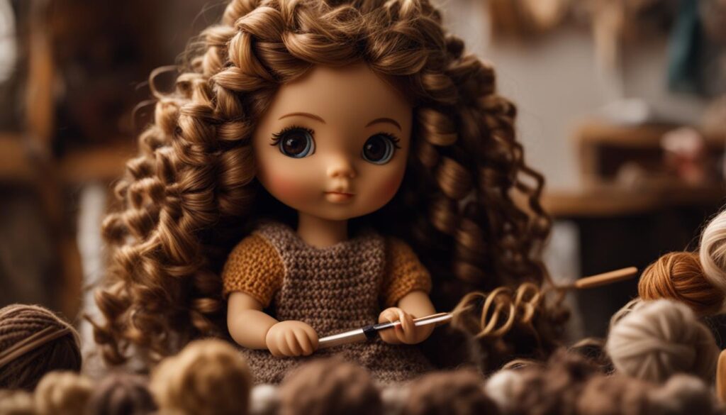 how to crochet curly doll hair