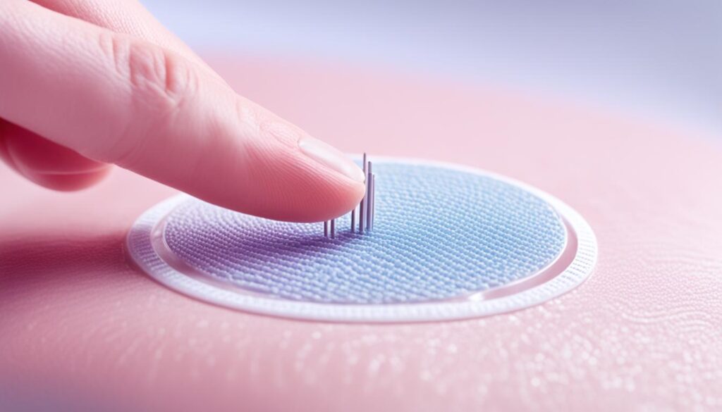 microneedle patch application