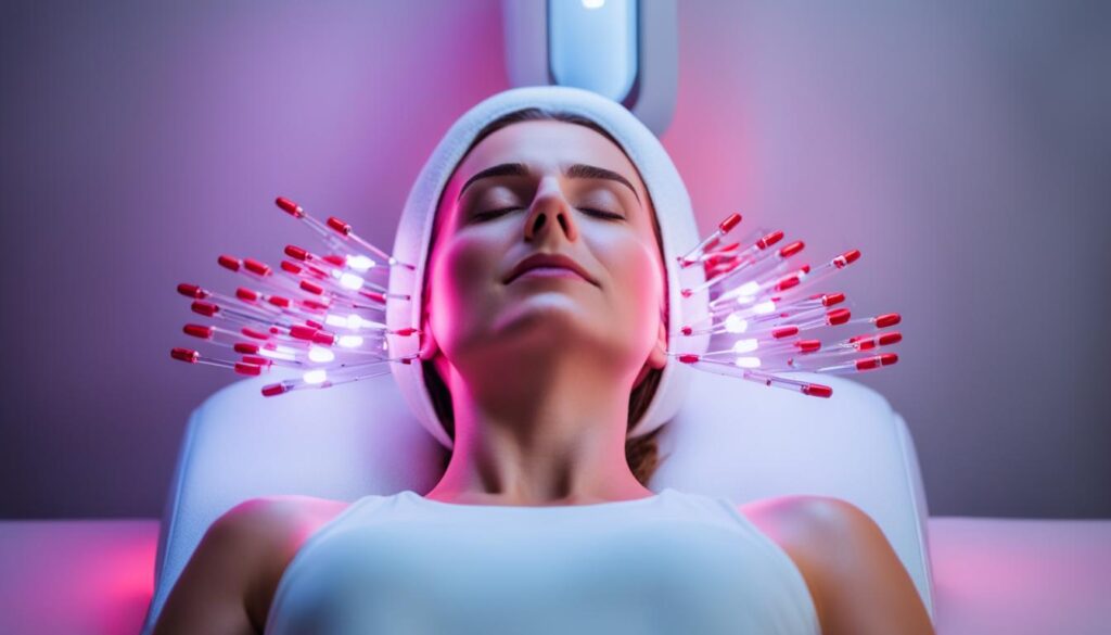 using red light therapy post microneedling